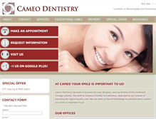 Tablet Screenshot of cameodentistry.com